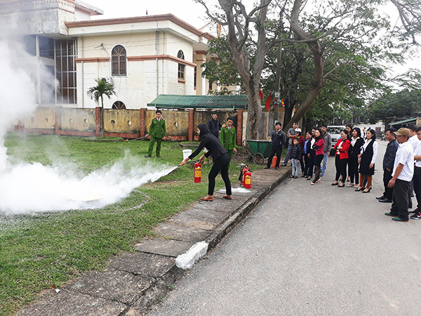 Tập huấn công tác phòng cháy, chữa cháy năm 2018