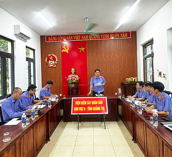 Đoàn công tác VKSND tỉnh Quảng Trị kiểm tra, khảo sát công tác chuyển đổi số tại VKSND khu vực 8